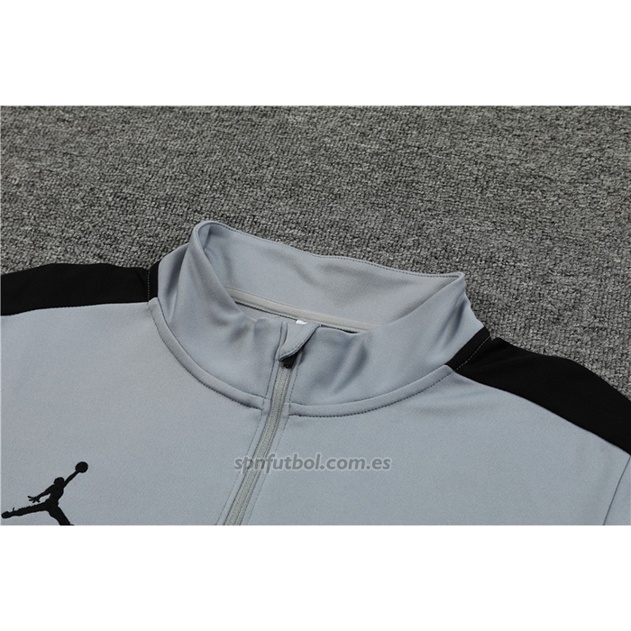 Chandal de Sudadera del Paris Saint-Germain Jordan Nino 2023-2024 Gris